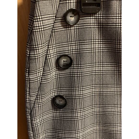 Jules and Leopold Skirt Womens Large Black & White Checkered w/ Buttons - Picture 3 of 7